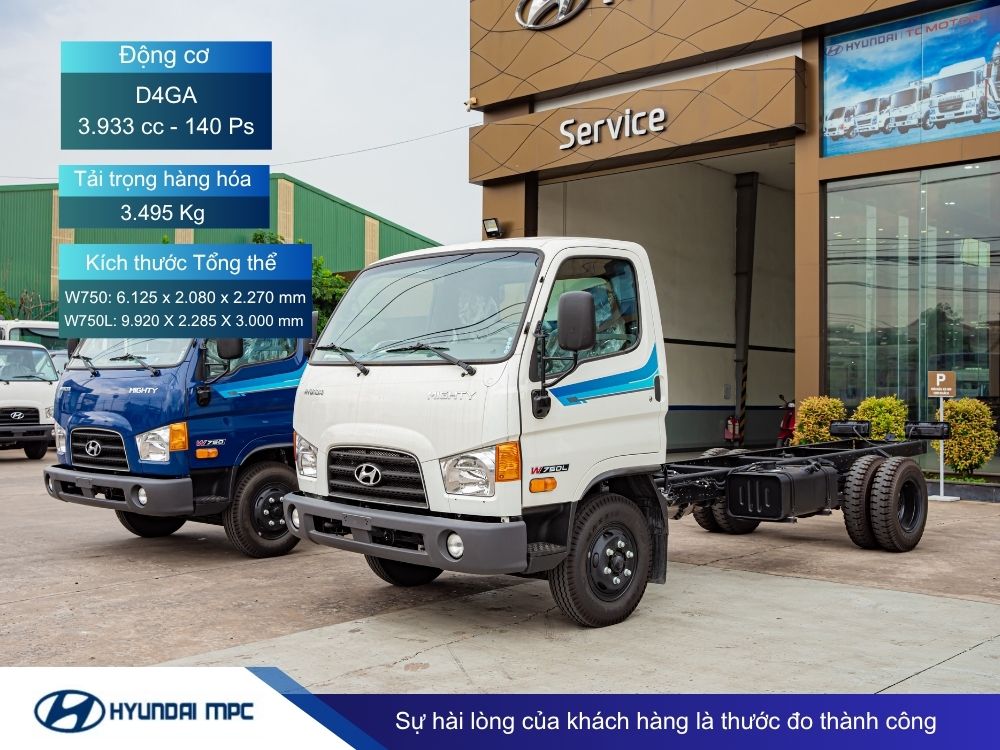 Giá xe tải Hyundai New Mighty W750 Series 3.5 tấn Thành Công